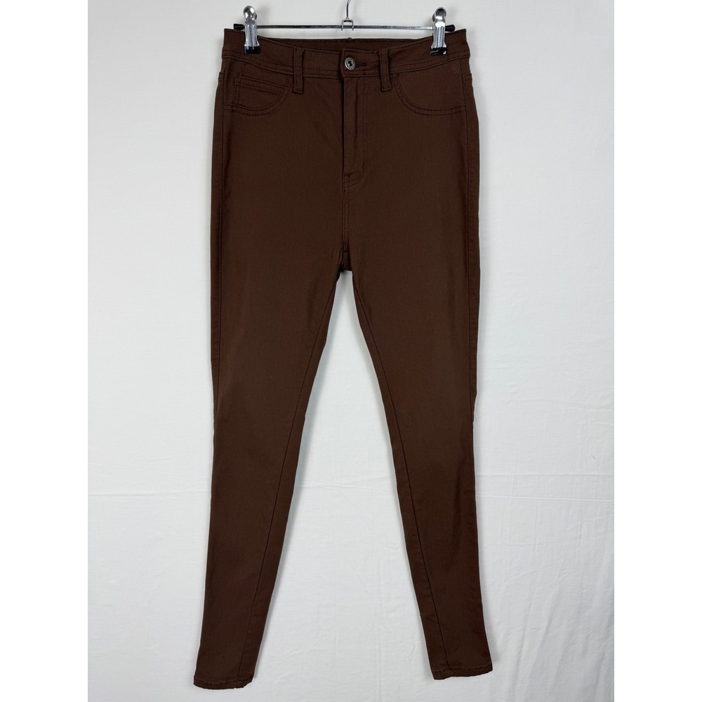 Lover Brand Skinny Pants Women L Brown High Rise‎ Cotton Blend